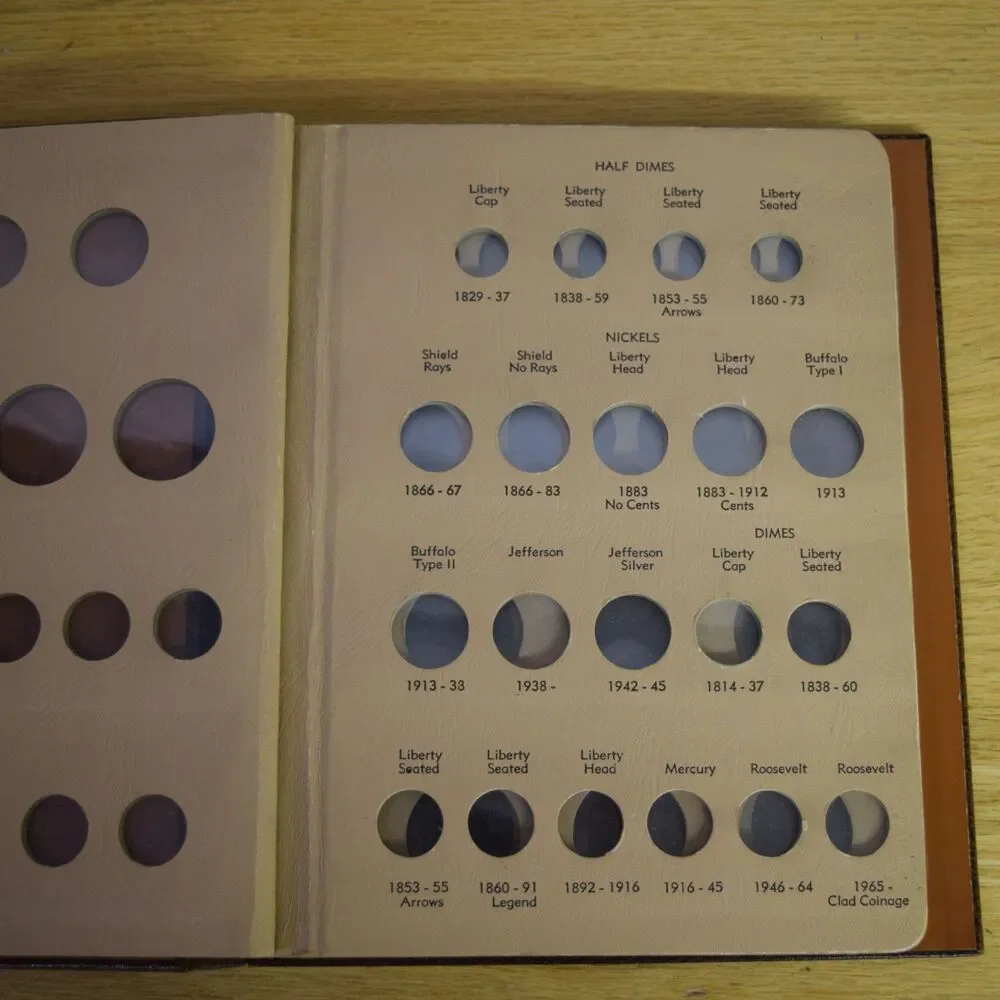 U.S. Major Type Coin Album #7070 - No Coins - 4 Pages Dansco World Coin Library
